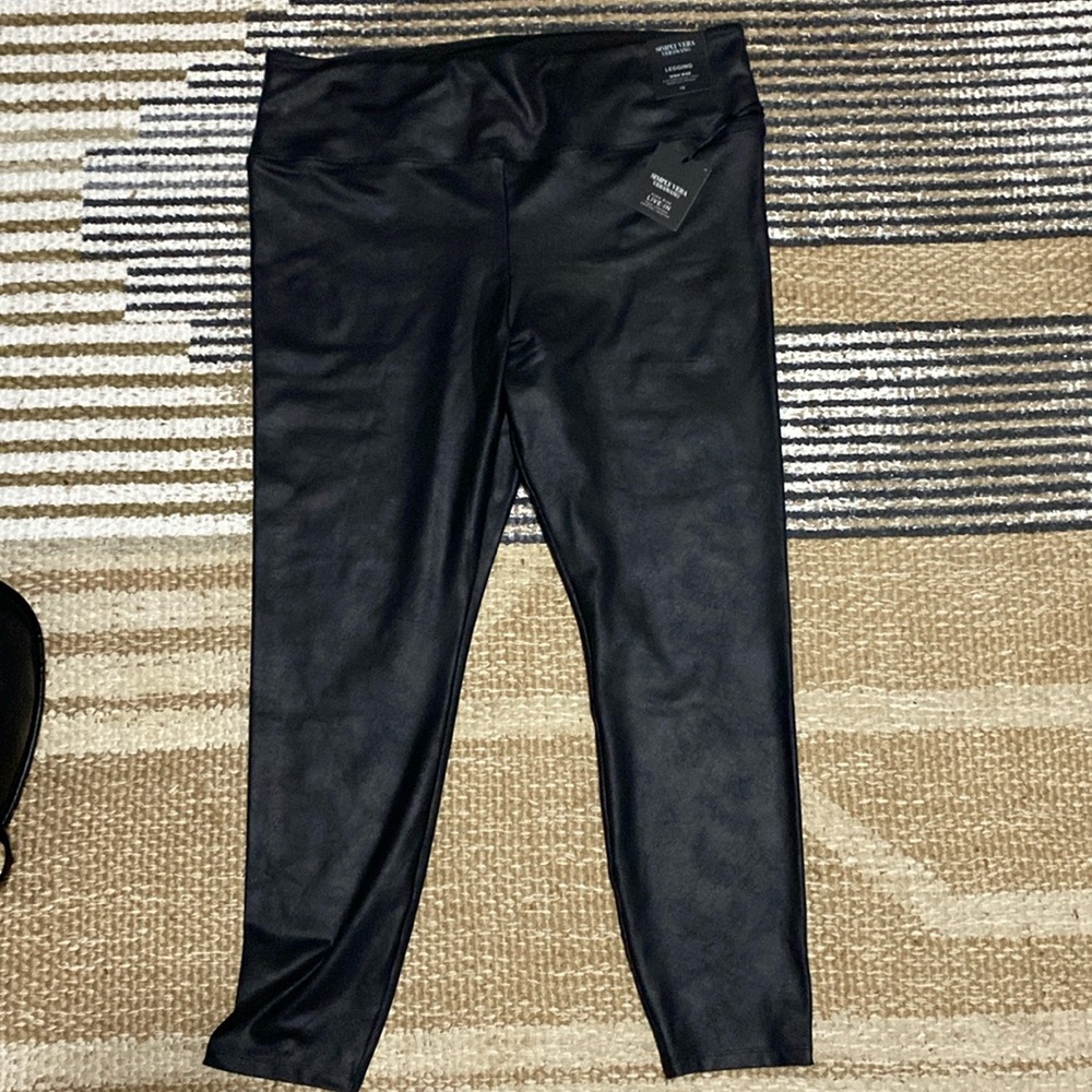 VERA WANG - Simply Vera - Black  Leggings faux leather